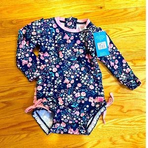 Ruffle Butts Long Sleeve One Piece Rash Guard 18-24M